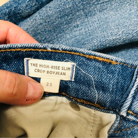 Madewell The High-Rise Slim Crop Boy Jean size 25 - Picture 3 of 9